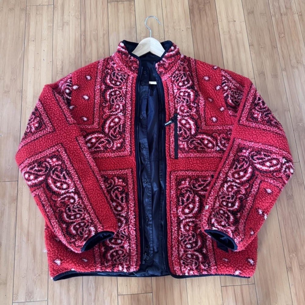 Supreme Red And Black Patterned Performance Jacket - image 1